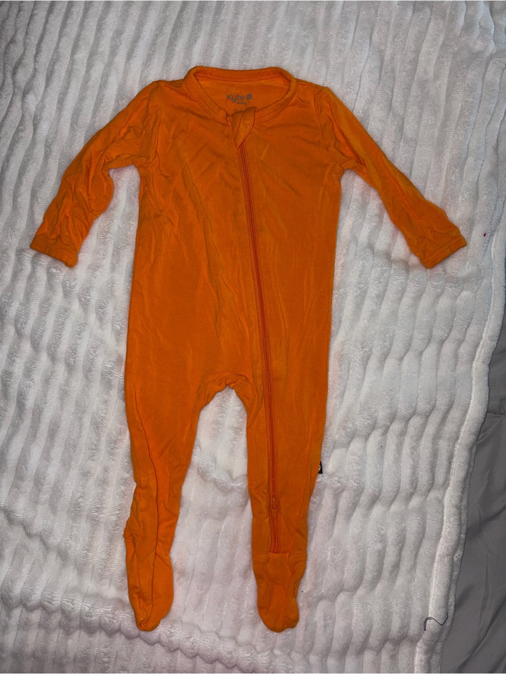 Kyte Baby Zipper Footie - Tangerine